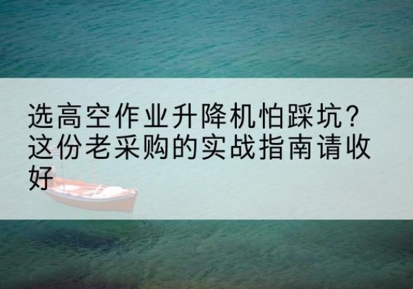 叙永高空作业升降机厂家推荐-选高空作业升降机怕踩坑？这份老采购的实战指南请收好